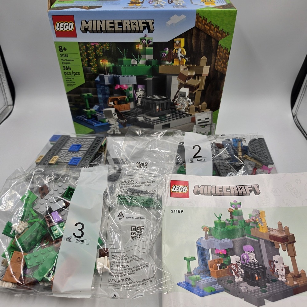LEGO Minecraft The Skeleton Dungeon 21189 Building Toy Set Bag 1 Opened Read